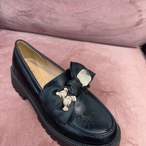GND Women's Loafer Flat with bow shoes